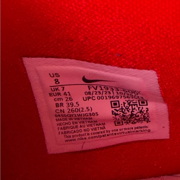 Nike Zoom Freak 5 EP White red Low top basketball shoes FV1933 600 Size 8 - Picture 7 of 7